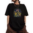 thumbnail image 1 of Native Plants Floral Graphic Cotton Tee T-Shirt Print Top Short Sleeve Round Neck Black S-5XL, 1 of 5