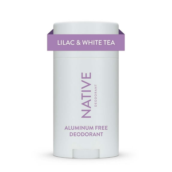 Native Plastic Free Deodorant, Lilac & White Tea, Aluminum Free, for Women and Men, 2.65 oz