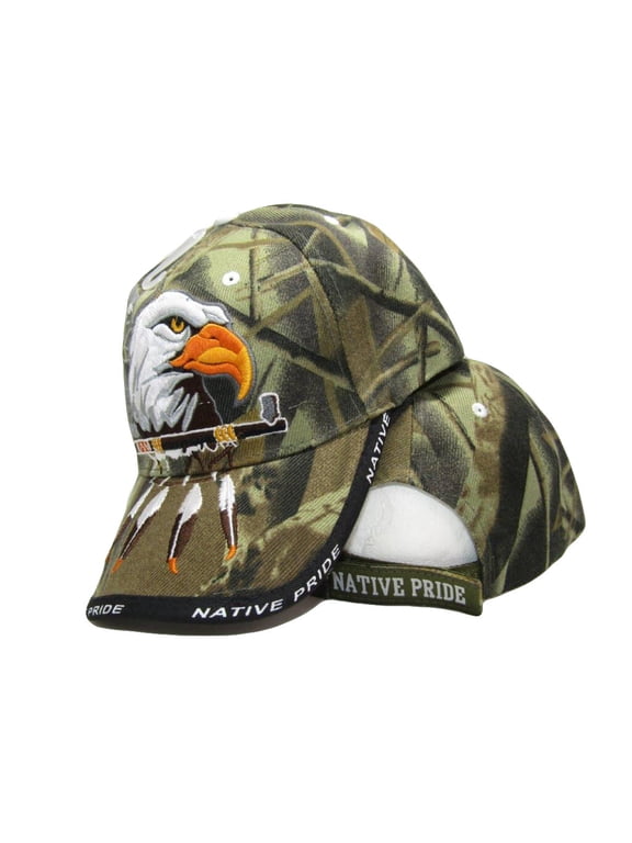 Native Pride American Eagle Herb Pipe Shadow Camo Embroidered Cap Hat RAM
