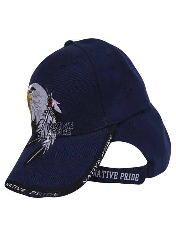 Native Pride American Eagle Shadow Navy Blue Ball Cap Hat (RAM)