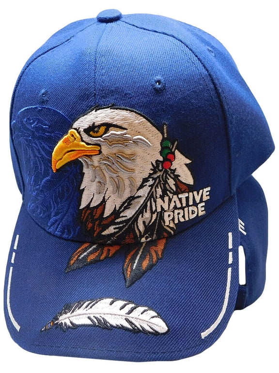 Native Pride American Eagle Shadow Royal Blue Ball Cap Hat