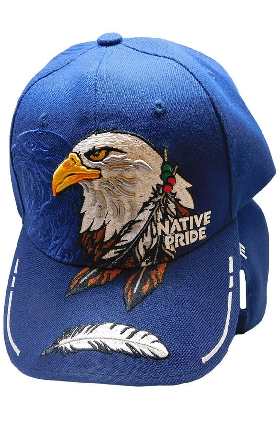 Native Pride American Eagle Shadow Royal Blue Ball Cap Hat