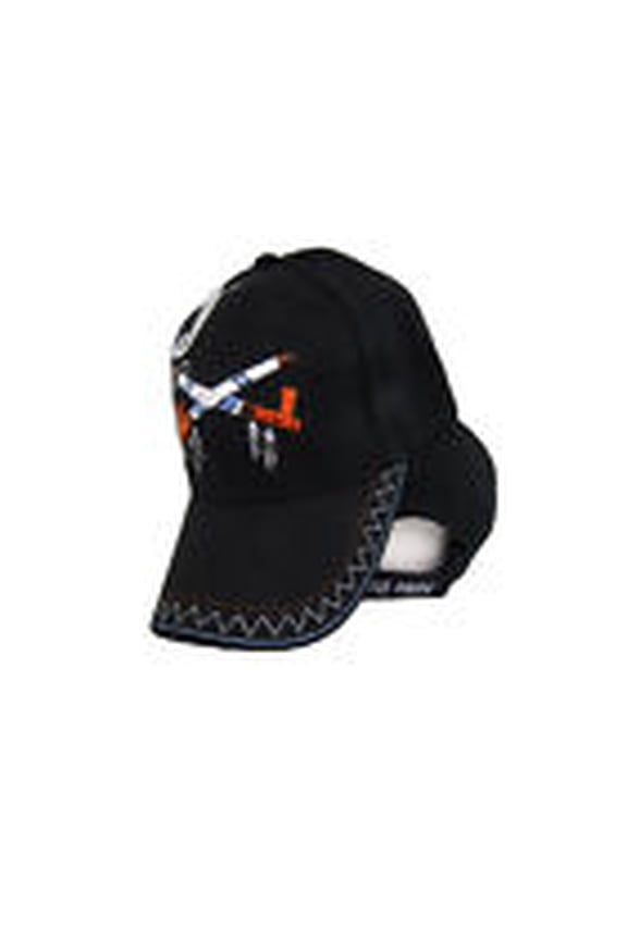 Native Pride Smoke Peace Pipe Shadow Black Embroidered Cap Hat
