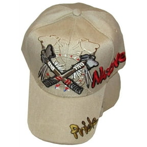 Native Pride Tomahawk Khaki Tan Embroidered Hat Cap