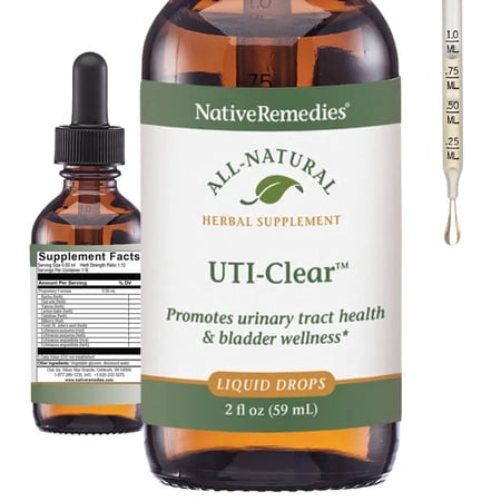 Native Remedies UTI-Clear - Herbal Urinary Tract Support - Urinary Tract & Bladder Health Supplement with Uva Ursi, Buchu & More, Relieves Pain, Burni