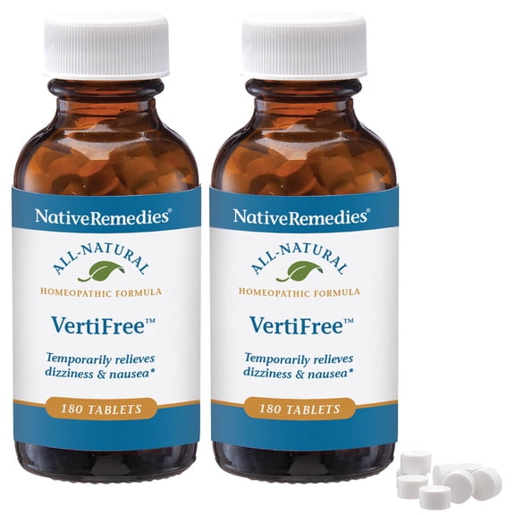 Native Remedies VertiFree - Natural Dizziness Relief - Dissolvable Tablets, Promotes Ear Balance & Comfort Naturally, Reduces Ear Ringing, Dizziness &