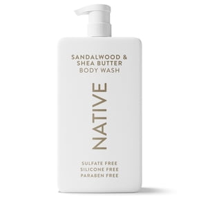 Native Body Wash for Women & Men, Sulfate Free, Sandalwood & Shea Butter, 36 fl oz