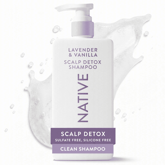 Native Scalp Detox Shampoo Lavender & Vanilla Cloud with Salicylic Acid, Sulfate Free 16.5 fl oz