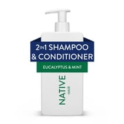 Native Scalp Refreshing 2 in 1 Shampoo and Conditioner Eucalyptus Mint Sulfate & Paraben Free 16.5 fl oz