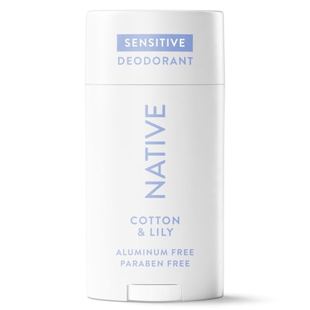 Native Sensitive Deodorant For Women, Aluminum Free Deodorant Stick, Cotton & Lily, 2.65 oz