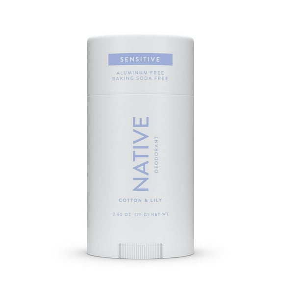 Native Sensitive Deodorant | Natural Deodorant for Women and Men, Aluminum Free, Baking Soda Free, Phthalate Free, Talc Free, Coconut Oil and Shea Butter | Cotton & Lily (Sensitive)