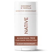 Native Deodorant, Sensitive, Aluminum Free, Coconut & Vanilla, for Women and Men, 2.65 oz