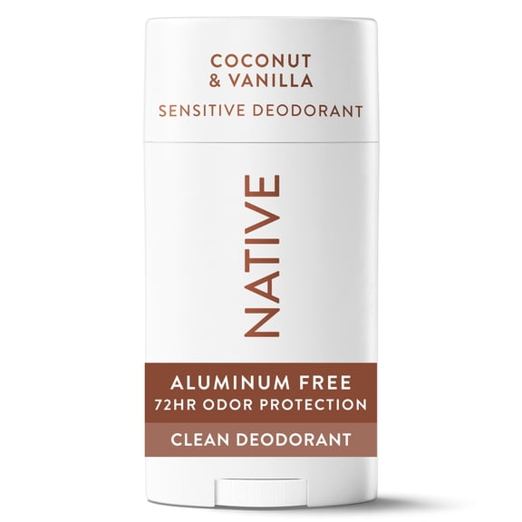 Native Sensitive Deodorant For Women, Aluminum Free Deodorant Stick, Coconut & Vanilla, 2.65 oz