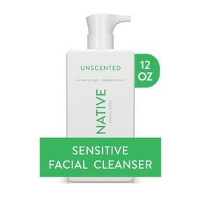 Native Sensitive Facial Cleanser Unscented Sulfate-Free For All Skin Types 12 oz