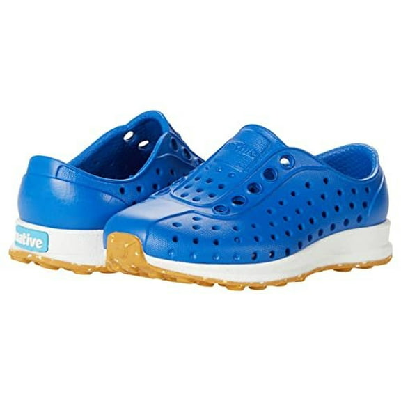 Native Shoes Robbie Toddler Victoria Blue/Shell White/Mash Speckle Rubber 8 Toddler M