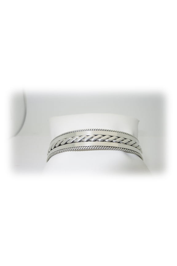 Native Signed Sterling Silver American Cuff Bracelet | Size 6.5"