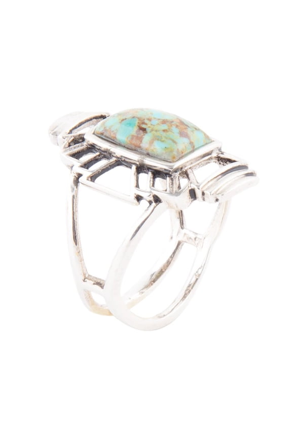 Native Sky Blue Turquoise and Sterling Silver Ring