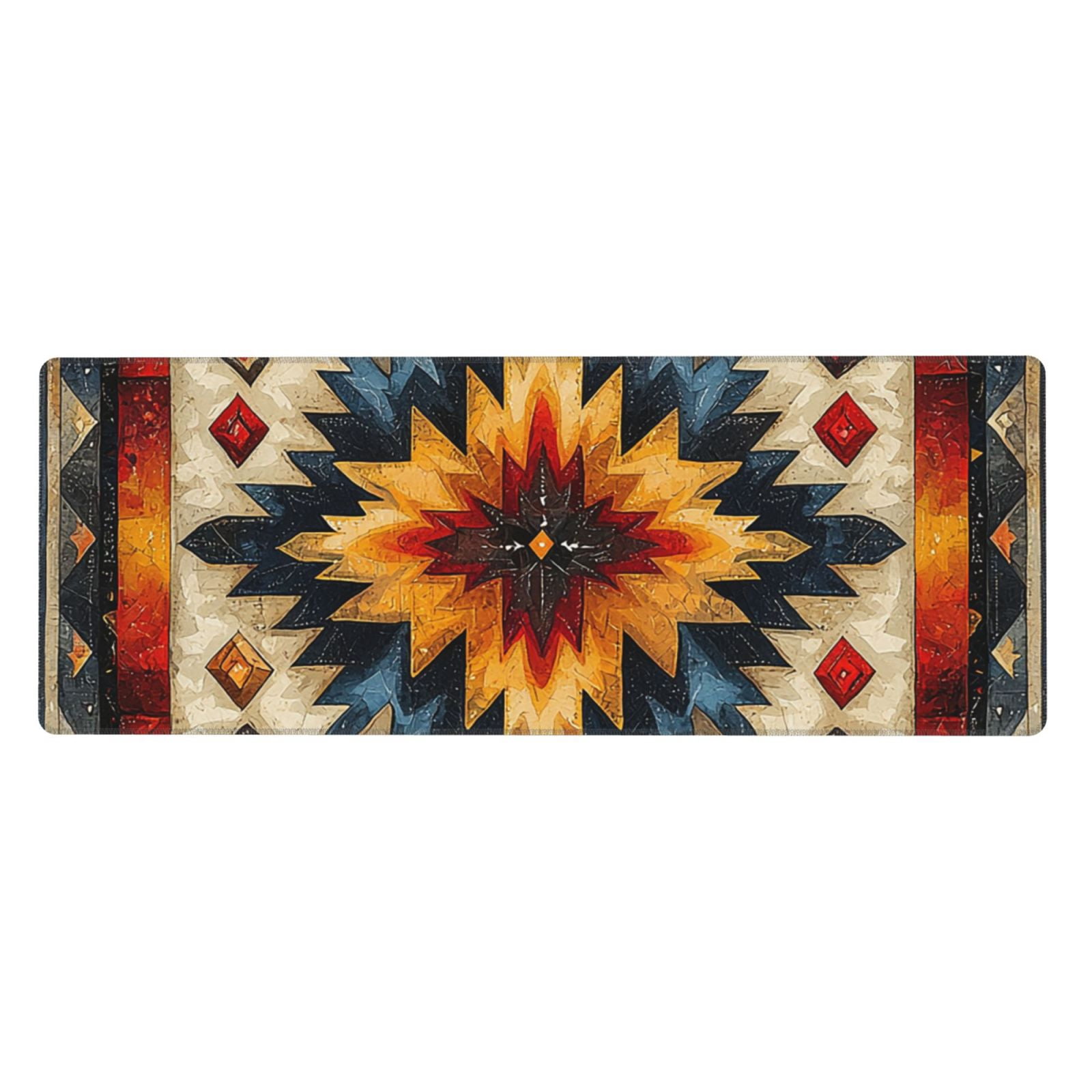 Native Southwest Tribal Patterns Art Mouse Pad Extended Large Gaming Mousepad Non-Slip Rubber Big Keyboard Desk Mat 31.5 X 11.8 Inch