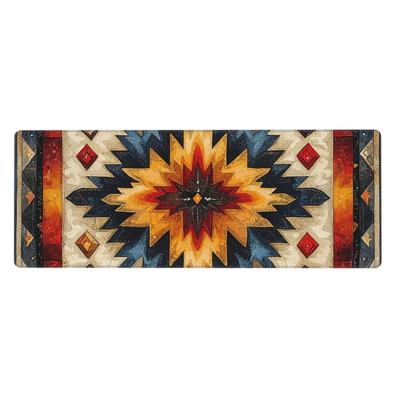 Native Southwest Tribal Patterns Art Mouse Pad Extended Large Gaming Mousepad Non-Slip Rubber Big Keyboard Desk Mat 31.5 X 11.8 Inch