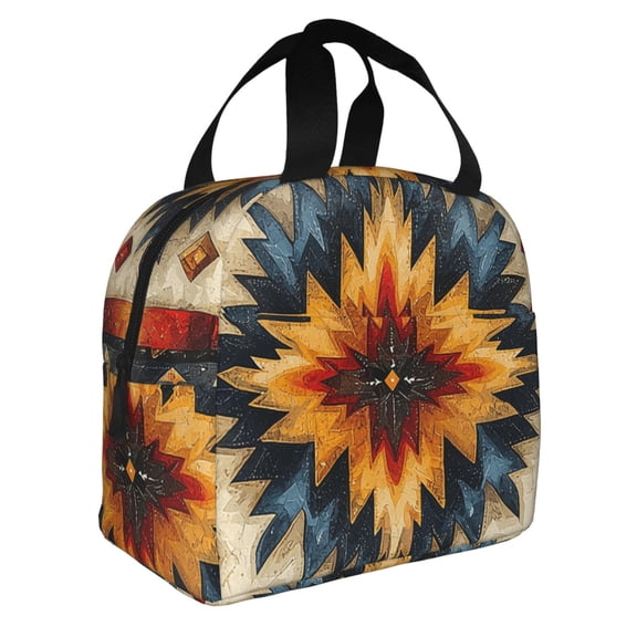 Native Southwest Tribal Patterns Art Reusable Lunch Bag Insulated Meal Tote Box Thermal Cooler Handbag Food Container For Work Travel Picnic