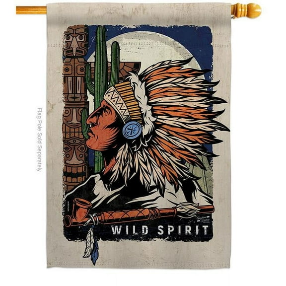 Native Spirit Country Living 28 x 40 in. Double-Sided Decorative Vertical House Flags for Decoration Banner Garden Yard Gift