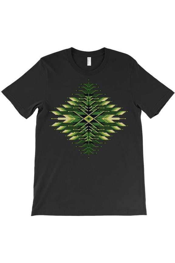 Native Style Green Sunburst Funny Holiday Graphic H46761 Unisex T-Shirt, Up to 5XL Available