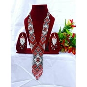 Native Style Layered Beaded Necklace  Ukrainian beaded Necklace Native Handmade Seed Bead Necklace,Tribal ethnic beaded necklace