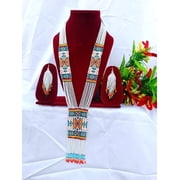 Native Style Layered Beaded Necklace  Ukrainian beaded Necklace Native Handmade Seed Bead Necklace,Tribal ethnic beaded necklace