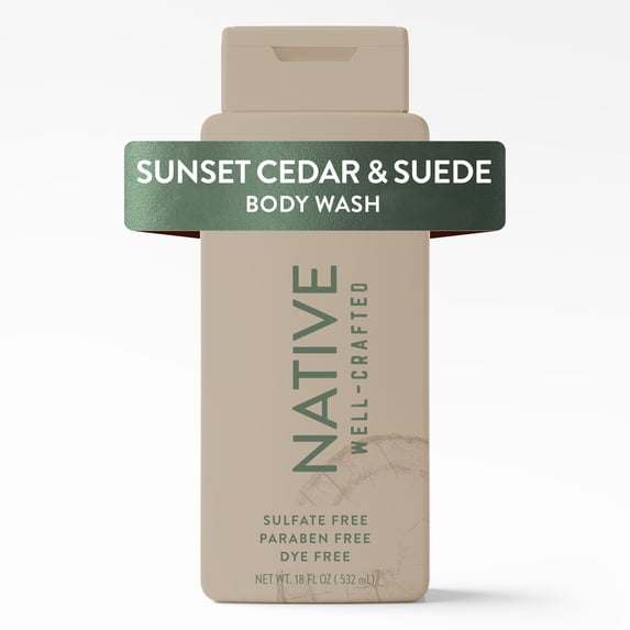 Native Body Wash for men, Limited Edition Sunset Cedar & Suede, 18 fl oz