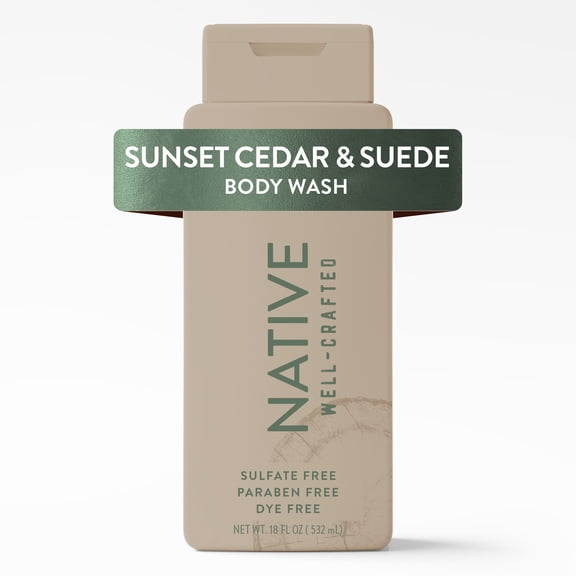 Native Body Wash for men, Limited Edition Sunset Cedar & Suede, 18 fl oz