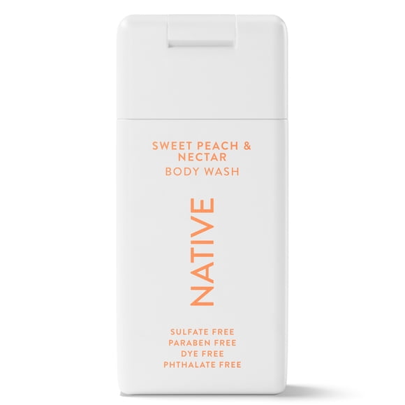 Native Body Wash, Sweet Peach & Nectar, Sulfate Free, for Women & Men, 3 fl oz