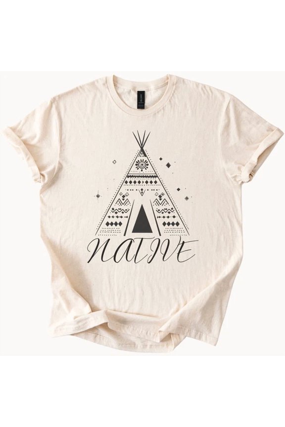 Native Teepee Shirt Arrows Graphic T Shirt Tribal Tent Design Size S-5Xl Heygategoo Tee