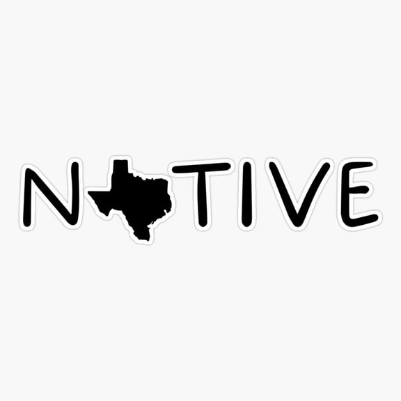 Native Texan State Sticker