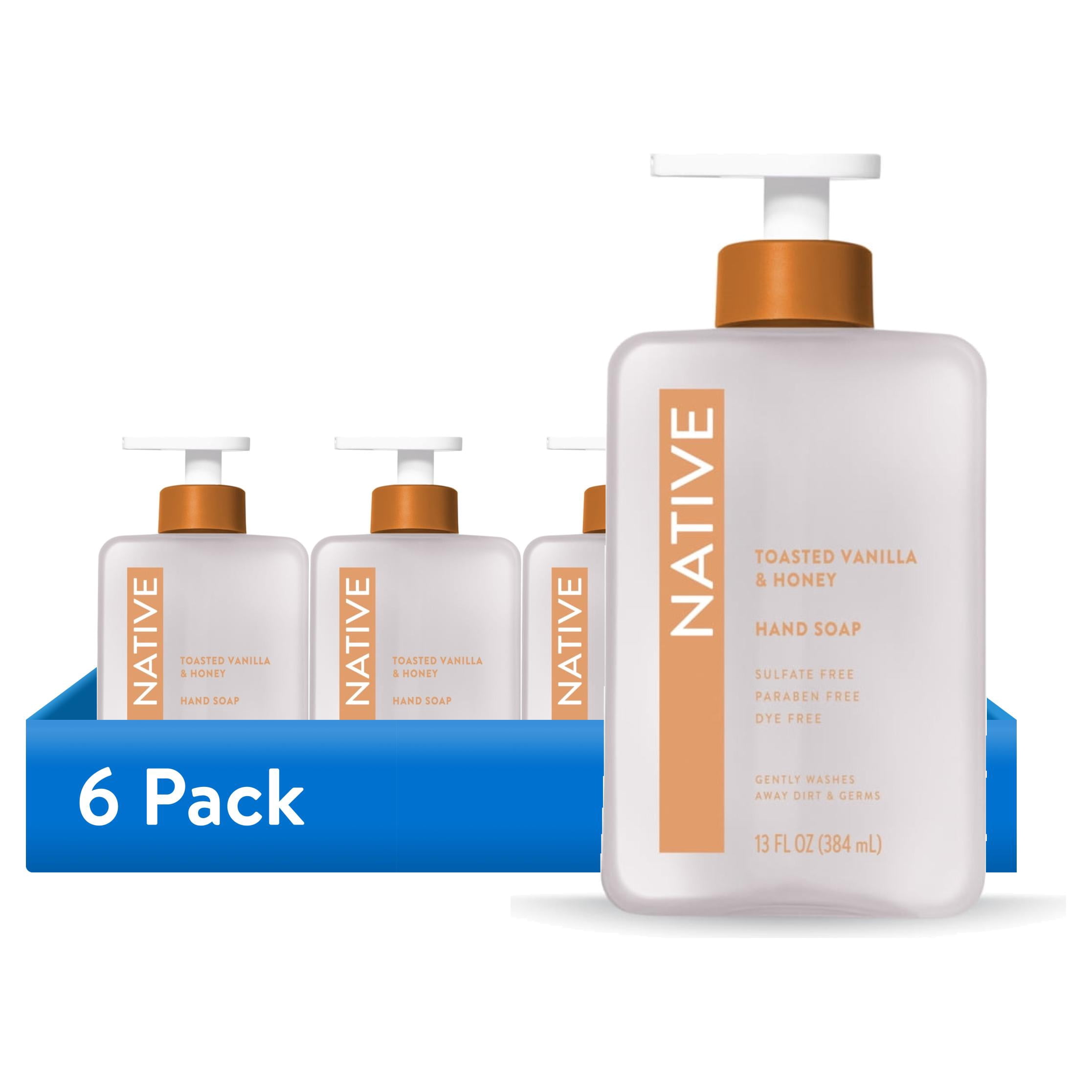 (6 pack) Native Toasted Vanilla & Honey Liquid Hand Soap 13 fl oz