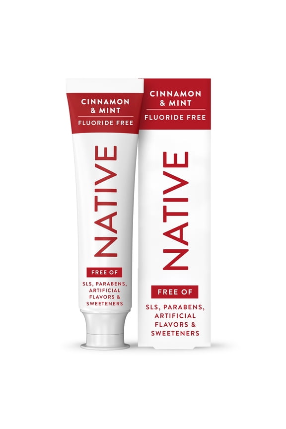 Fluoride Free Toothpaste, Cinnamon & Mint Flavor, 4.1 oz, for Adults & Kids 2+