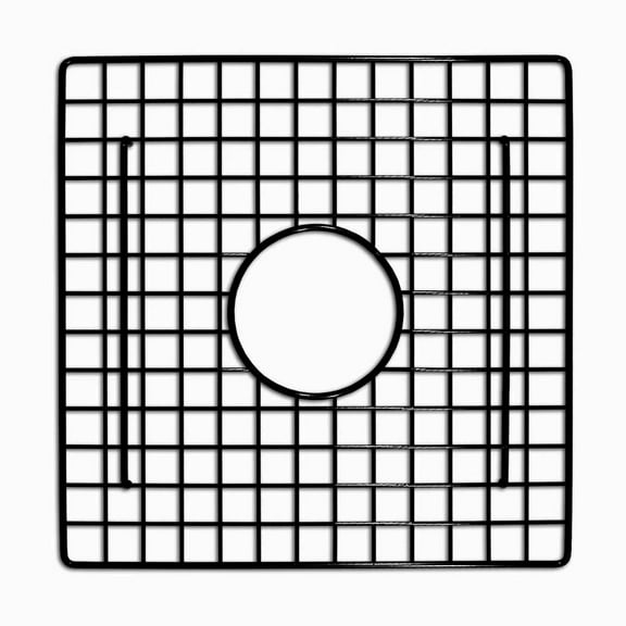 Native Trails 12-inch Square Sink Bottom Grid Matte Black Matte