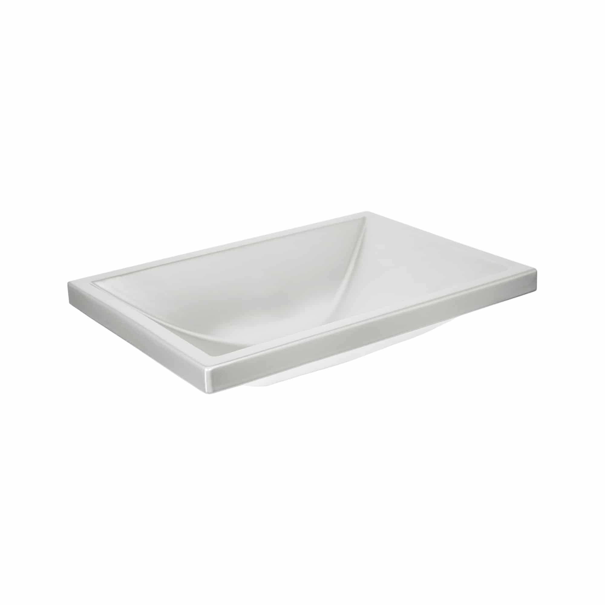Native Trails Amara Fireclay Dual Mount Bathroom Sink - 20" x 14" x 4.75" Silver Metal Finish, Silver Finish