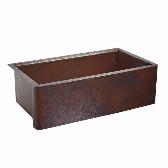 Native Trails CPKG273 Farmhouse Concierge 33" Farmhouse Single Basin Copper Kitchen Sink -