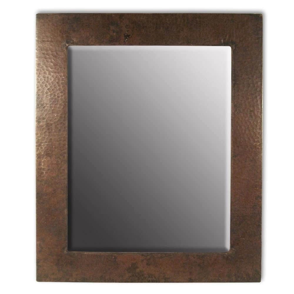 Antique Copper Rectangular 26"x22" Traditional Wall Mirror