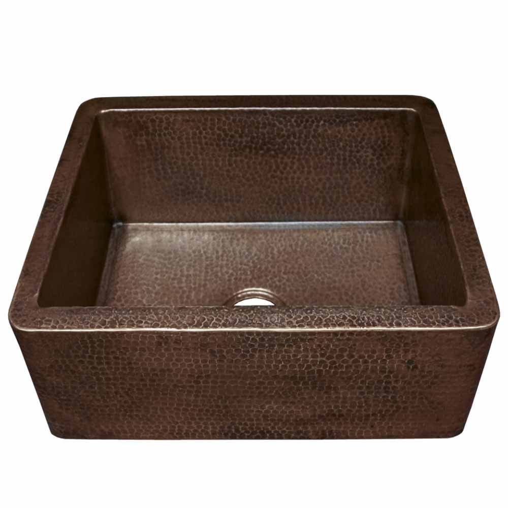 Antique Copper 25" Farmhouse Apron Kitchen Sink