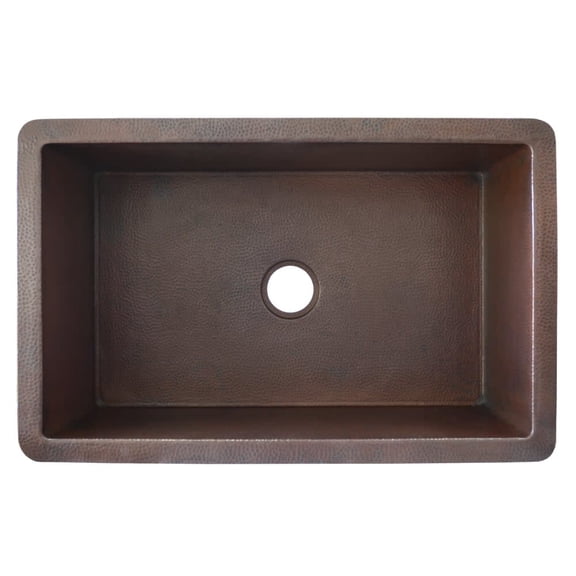 Native Trails CPK272 Cocina 33" Undermount Single Basin Copper Kitchen Sink - Copper