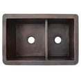 thumbnail image 1 of Native Trails CPK275 Cocina Duet 33" Undermount Double Basin Copper Kitchen Sink - Copper, 1 of 5