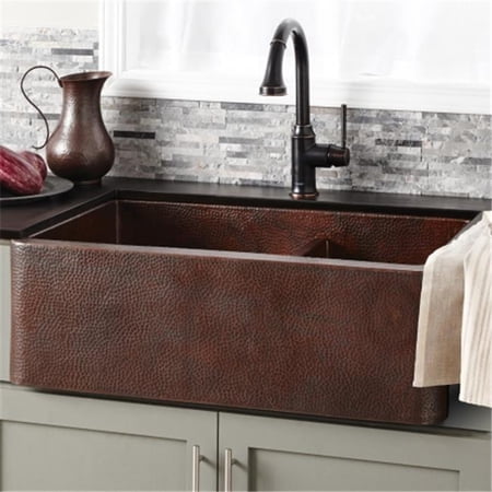Native Trails CPK576 Farmhouse Duet 33" Farmhouse Double Basin Copper Kitchen Sink -