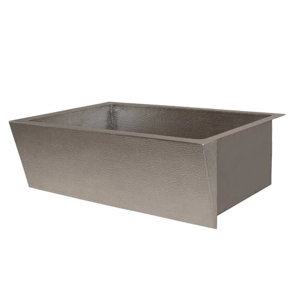 Native Trails Cpk90 Zuma 33" Farmhouse Single Basin Copper Kitchen Sink - Nickel
