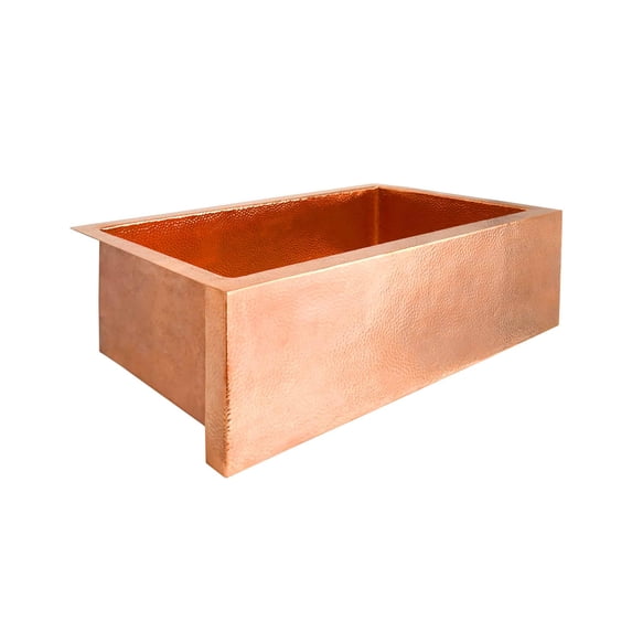 Native Trails Cpk92 Pinnacle 33" Farmhouse Single Basin Copper Kitchen Sink For Undermount