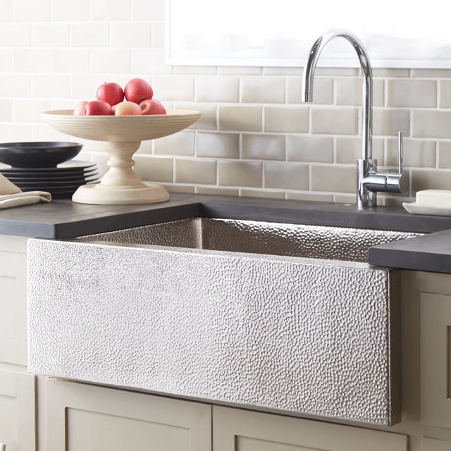 Native Trails Cpk92 Pinnacle 33" Farmhouse Single Basin Copper Kitchen Sink For Undermount