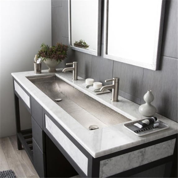 Native Trails CPS508 Trough 48" Rectangular Copper Drop In Or Undermount Bathroom Sink -