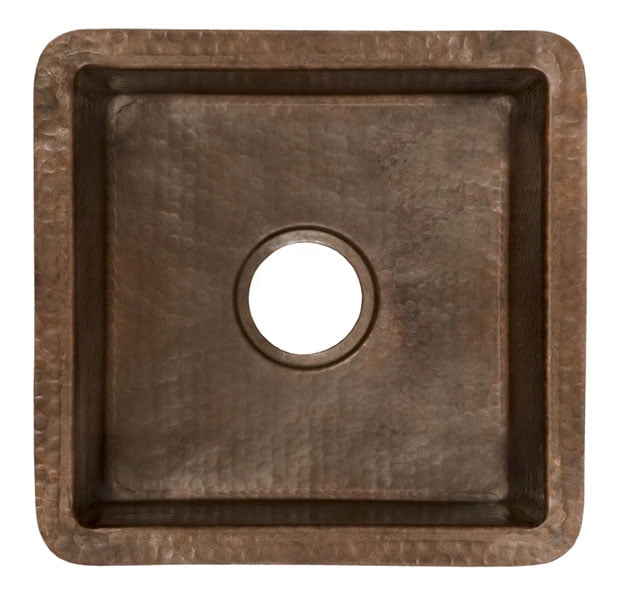 Cantina 15" Square Antique Copper Undermount Sink