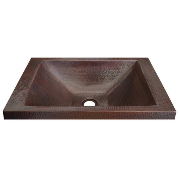 Native Trails Cps42 Hana 20" Rectangular Copper Drop In Bathroom Sink - Copper