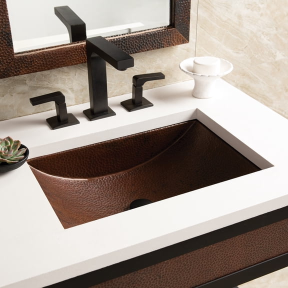 Native Trails Cps45 Avila 21" Rectangular Copper Undermount Bathroom Sink - Copper